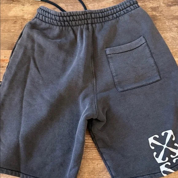 Off-White Black Graphic “Mary” Skater Track Shorts - Men’s XS - 9”